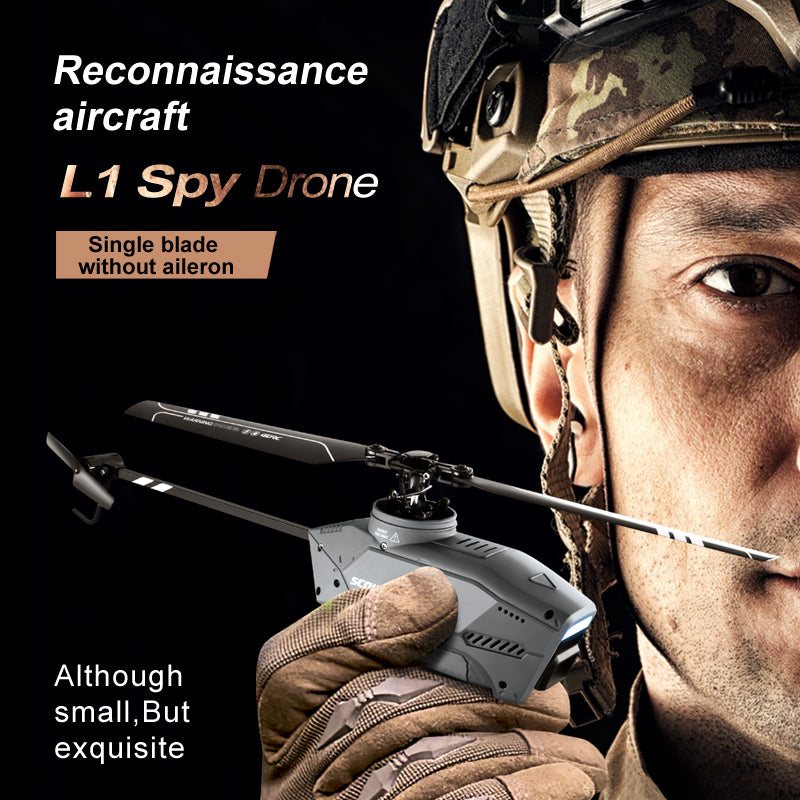 4DRC L1 HD Aerial RC Aircraft Single-Rotor Helicopter Spy Drone, Dual Batteries 4DRC L1 HD Aerial RC Aircraft Single-Rotor Helicopter Spy Drone, Dual Batteries